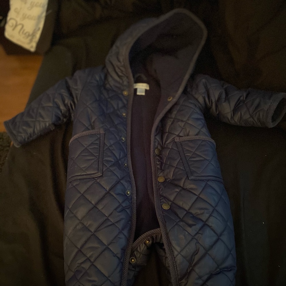 Navy blue snow suit 3 months